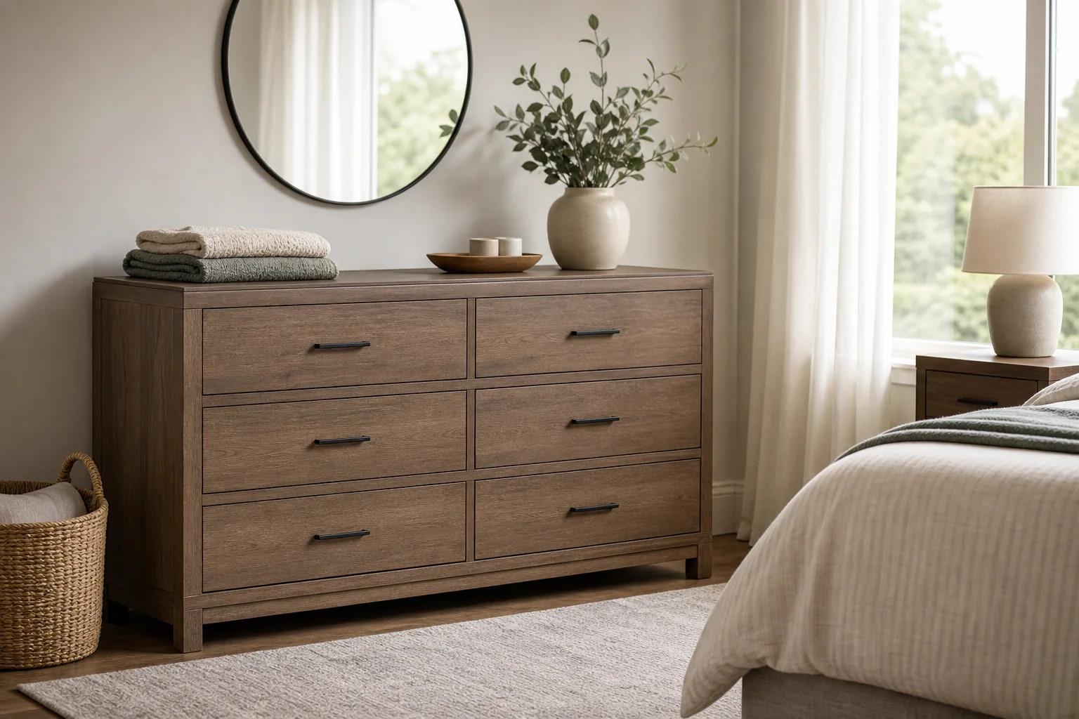 Six-Drawer Bedroom Dresser - Image 3