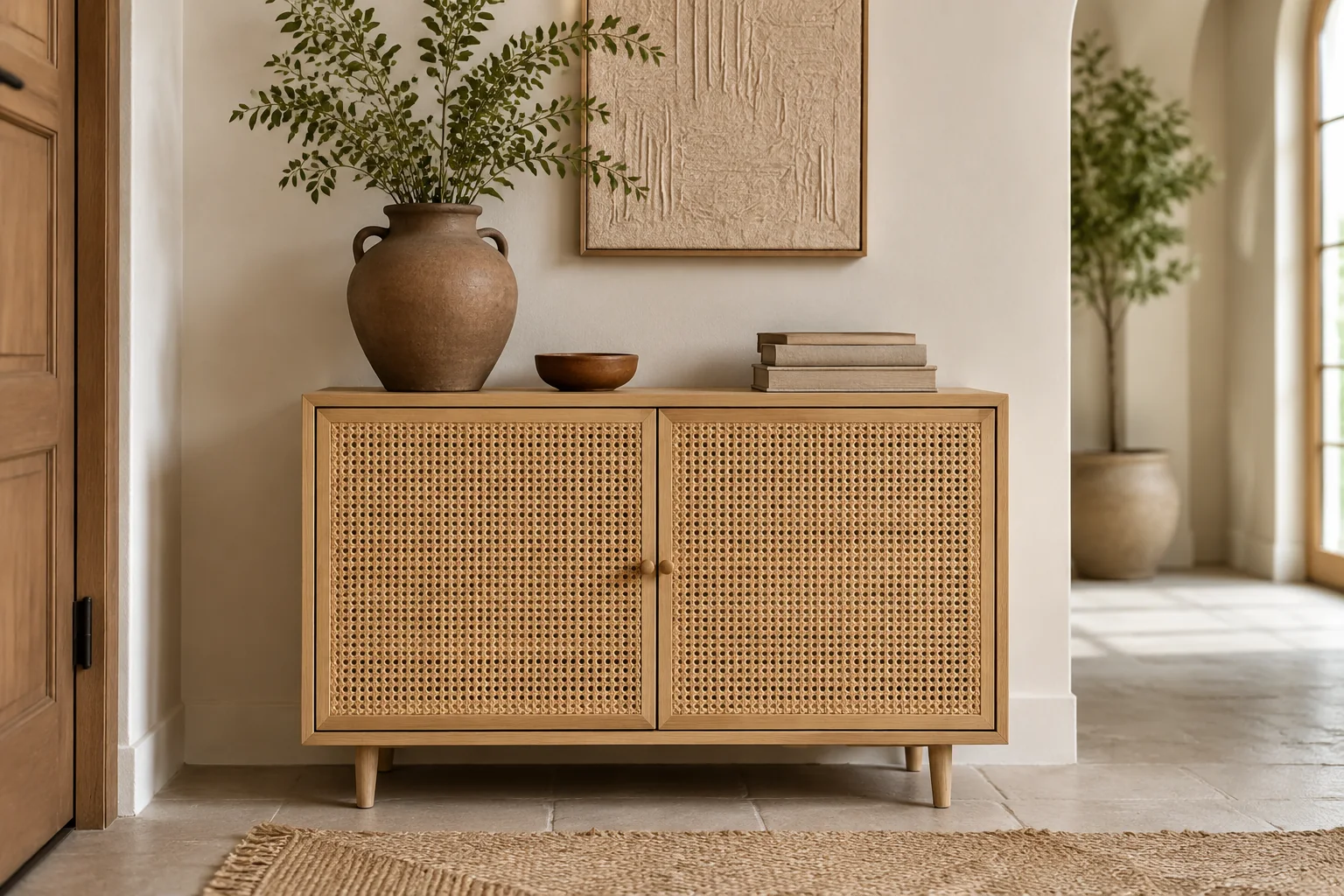 Rattan Accent Cabinet - Image 3
