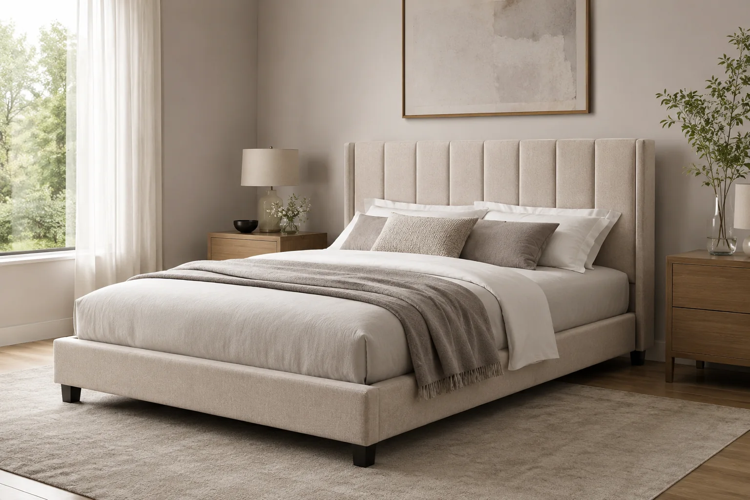 Upholstered Platform Bed Frame - Image 3