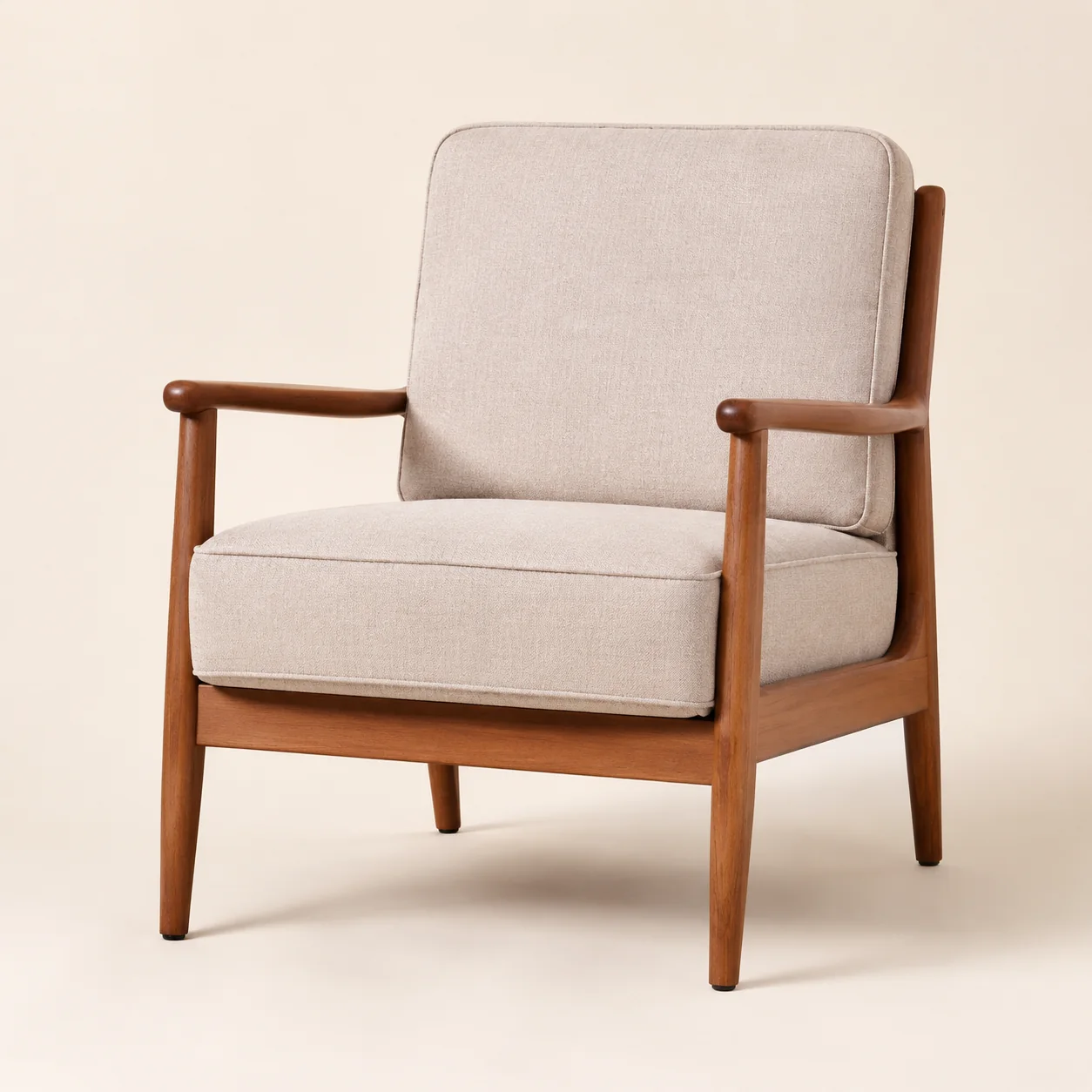 Linen Upholstered Accent Chair