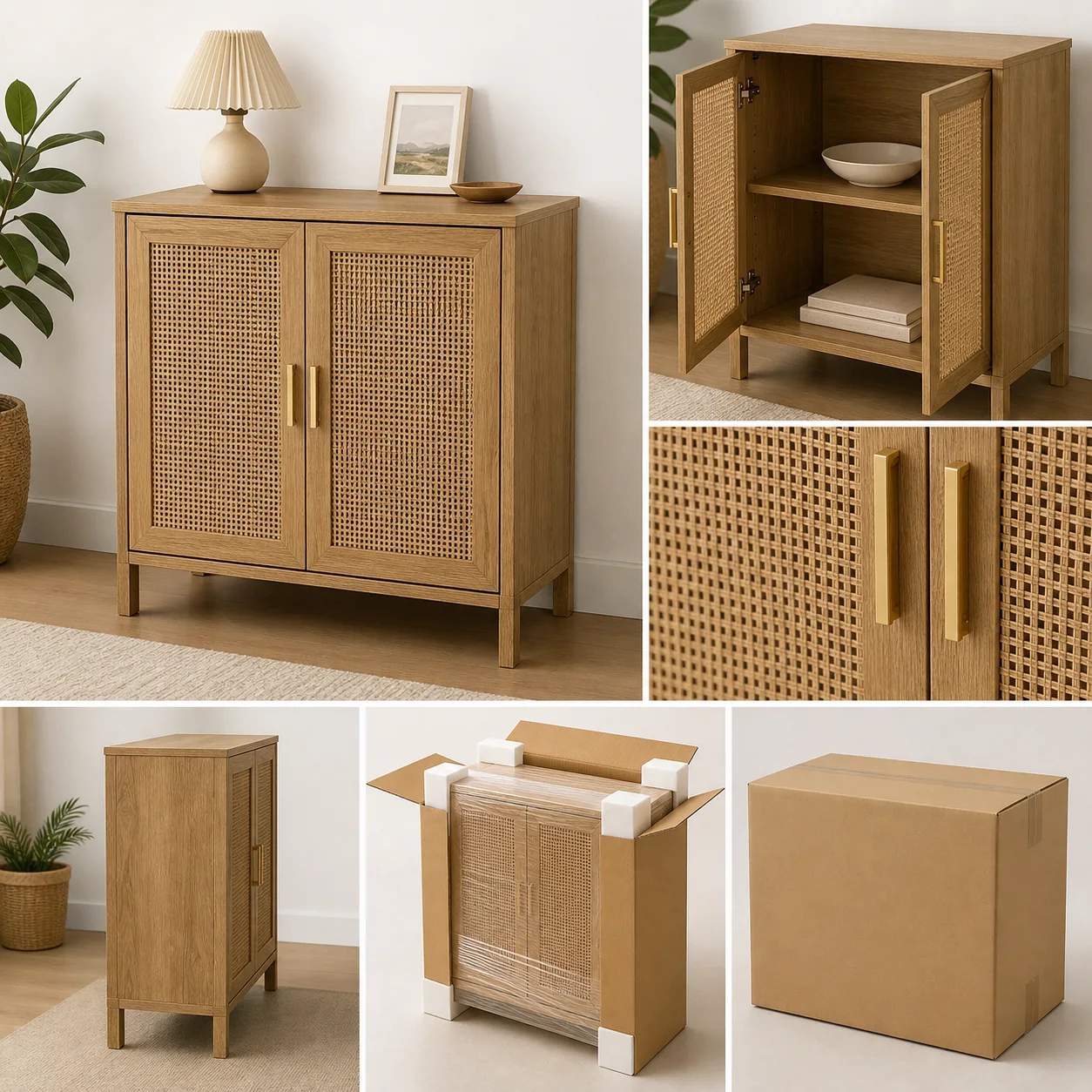 Rattan Accent Cabinet - Image 4